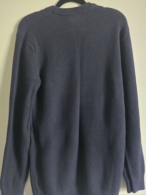 GAP Men's Navy Ribbed Crewneck Sweater